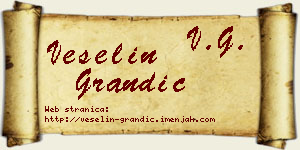 Veselin Grandić vizit kartica
